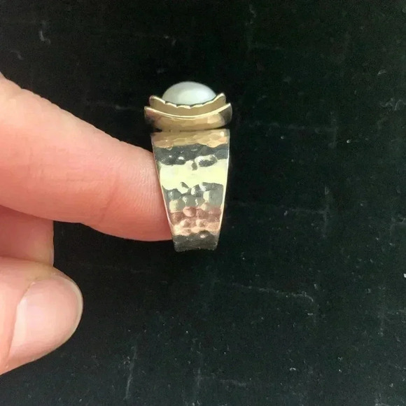 Silpada sterling silver 925 and freshwater pearl statement ring - Picture 3 of 7